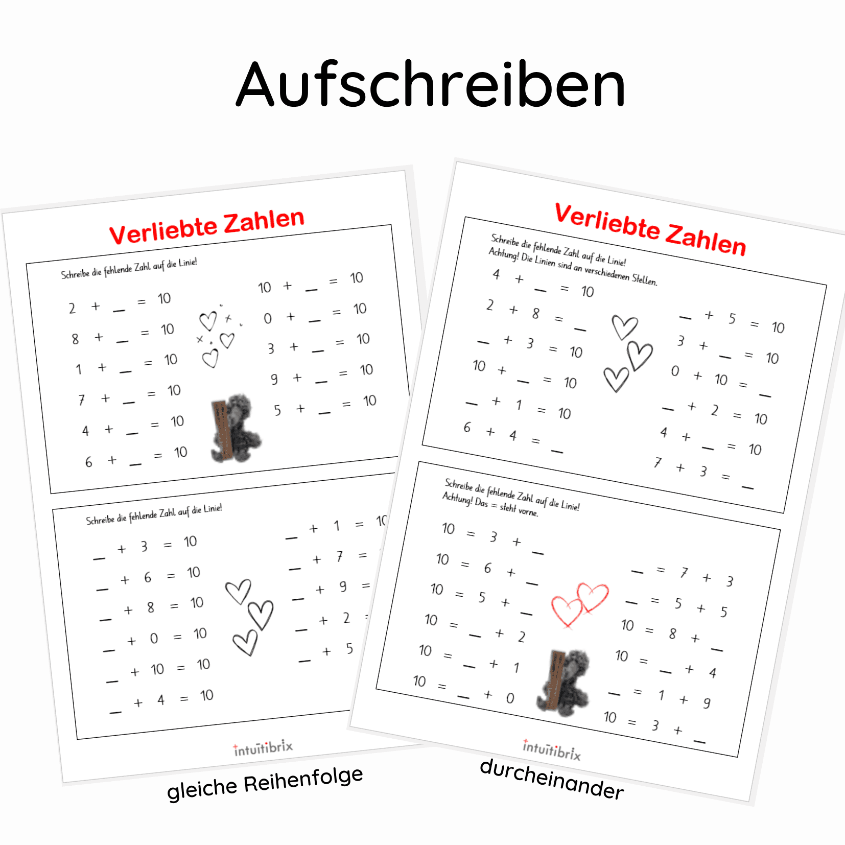 CH Download: Aufgaben zu den "Verliebten Zahlen" (Deutsch, Französisch oder Italienisch)