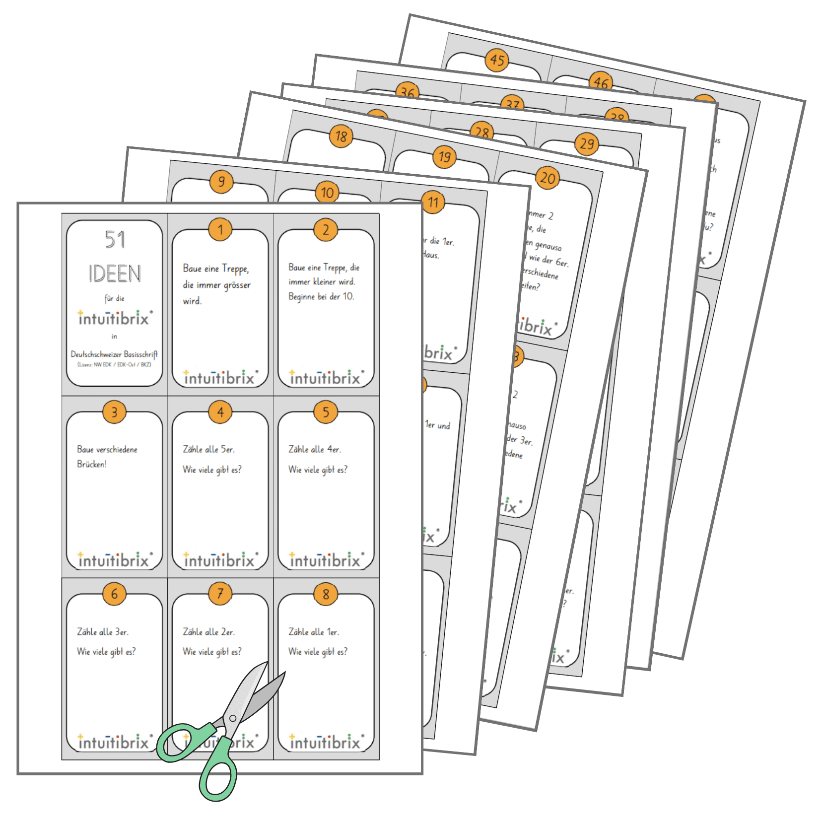 CH Download: Kartenset mit 51 Ideen (Deutsch, Französisch, Italienisch, Englisch)