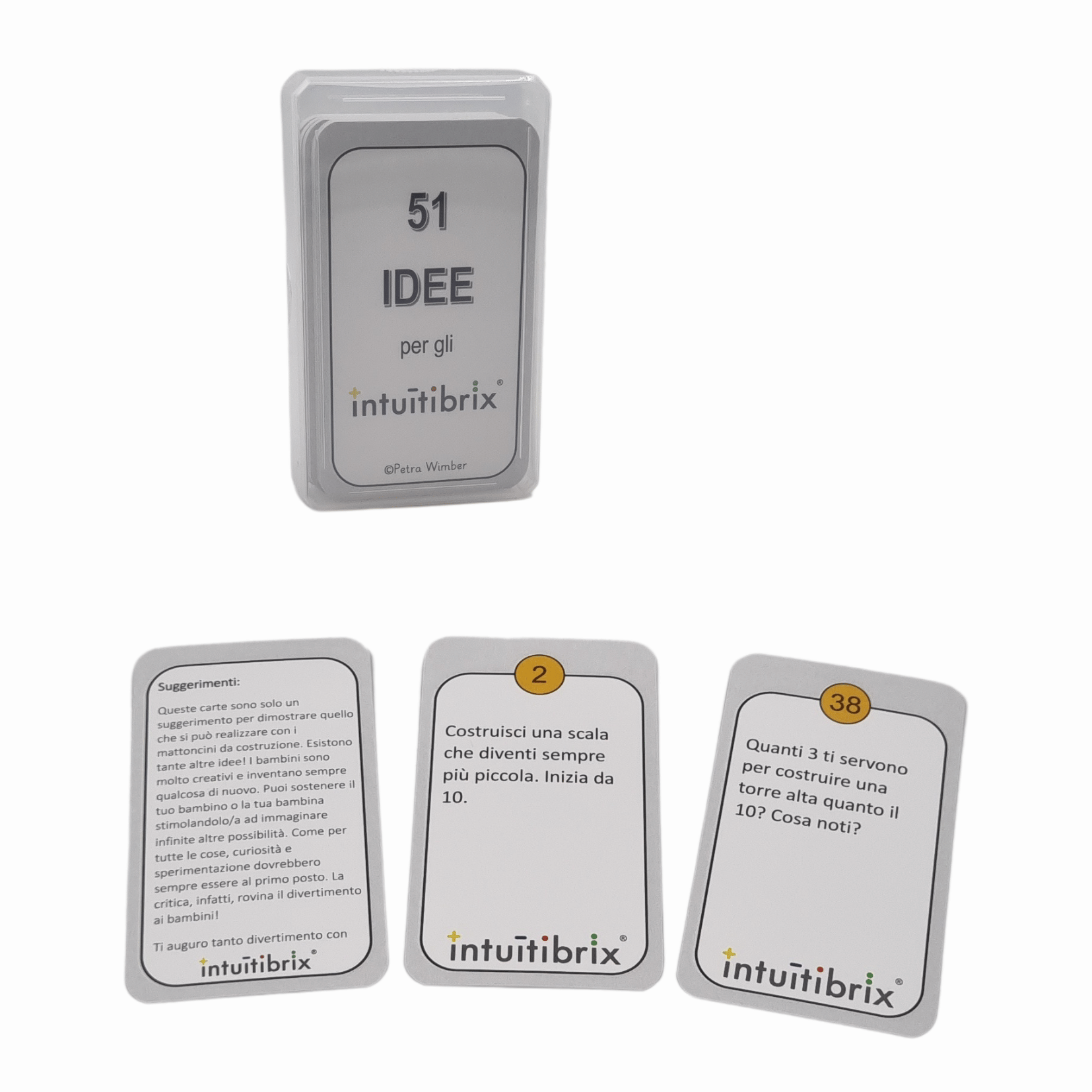 Jeu de cartes avec 51 idées (allemand, français ou italien) 