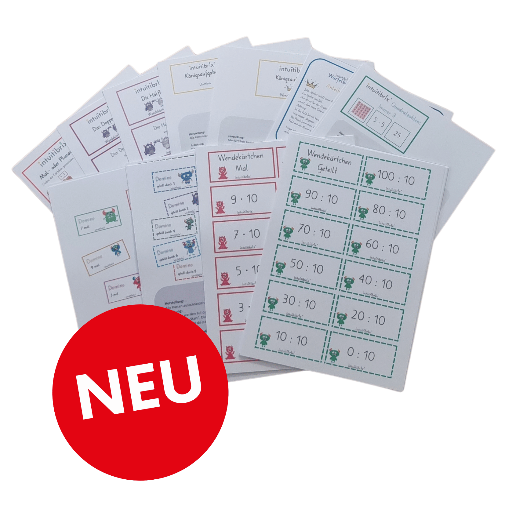 CH Riesiges Materialpaket zum Trainieren des Einmaleins